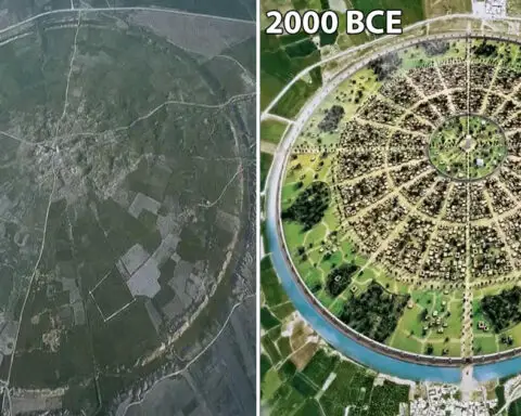 Ancient city of Gor now compared to how it looked like in ancient times.